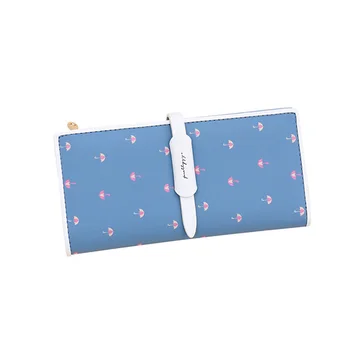 

Long Bifold Purses Lady Clutch Wallets Women Pu Leather Printed Fashion Coin Purse Girl Slim Hasp Phone Pack Credit Card Holders