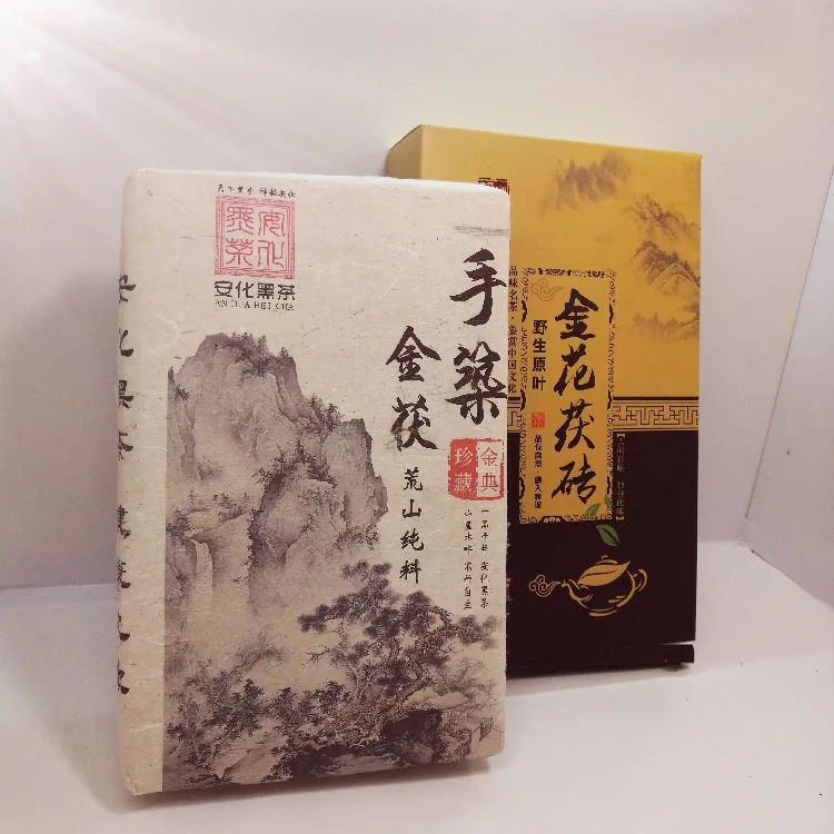 US $42.92 2012 Hunan Jin Hua Fu Zhuan Cha Golden Flower Fu Brick Tea Black Tea For Warm Stomach And Clear Heat