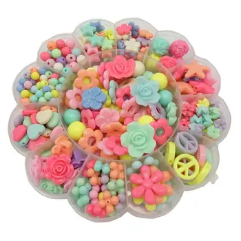 

None 1 Set Fashion Toys Creative Colorful DIY Bracelet Beads for Girl Jewelry Making Amblyopia Practice Toy