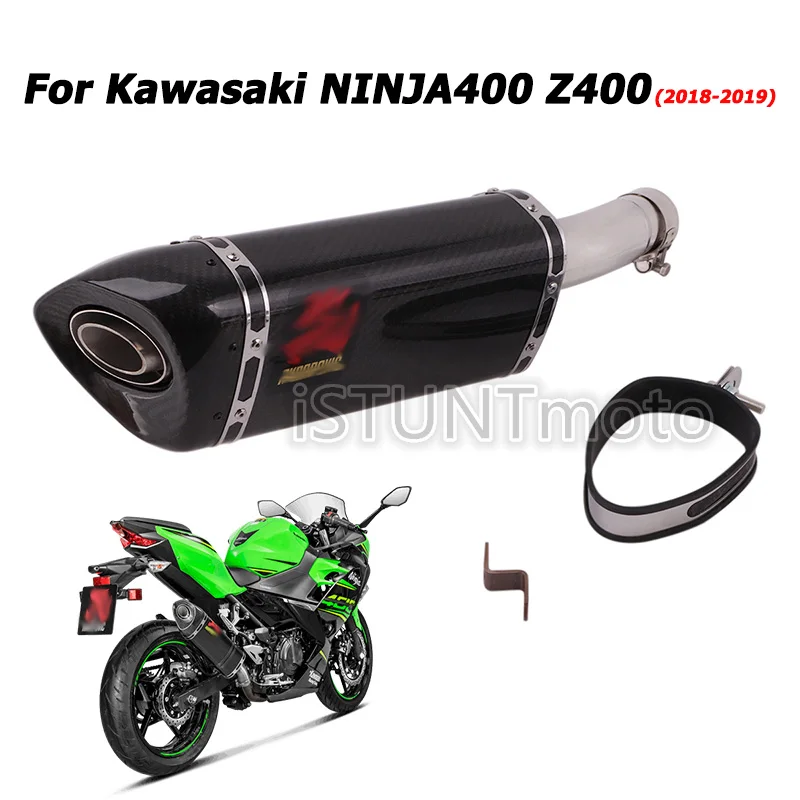 Слипоны для NINJA400 Z400 выхлопная труба мотоцикла модифицированный Глушитель со средним соединением