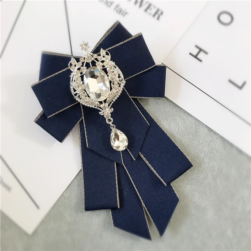 

Bow Tie for Women and Men Necktie Collar Decoration Crystal Bow Korean Necktie Pin Brooch Geometric One Size Casual Sporty