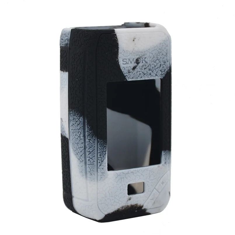 SMOK X-priv TC комплект 225 Вт силиконовый чехол из поликарбоната с запахом Стикеры гель подходит vape SMOK tech X priv, коробка модов электронных x priv щит - Цвет: Black white