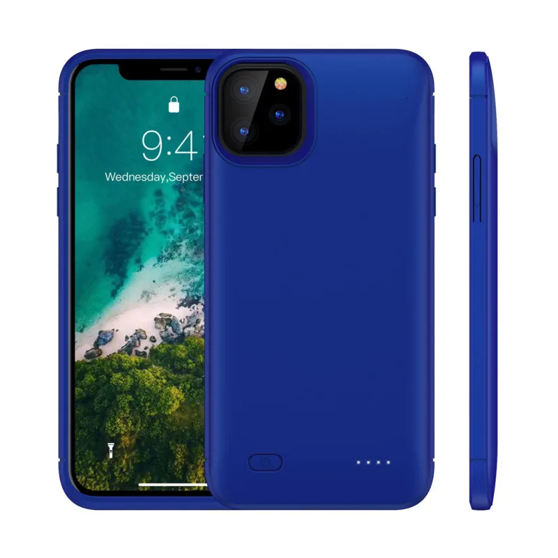 Для iPhone 11 Pro Max чехол для зарядного устройства 6000 мАч внешнего аккумулятора ультра
