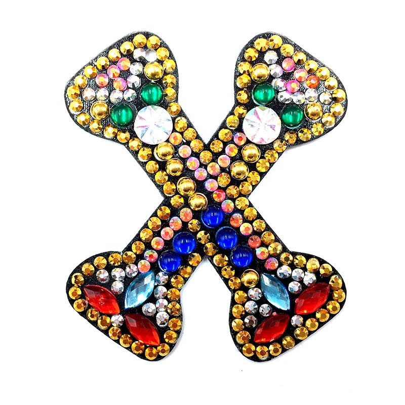 1 шт. A-Z DIY Алмазный брелок для ключей Вышивка крестом женская сумка брелок Алмазная картина письмо украшение на ключи с цепочкой - Цвет: X