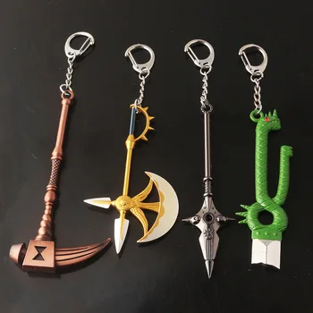 

The Seven Deadly Sins Axe Bottle Opener Keychain Nanatsu no Taizai Escanor Divine Axe Rhitta Weapon Key Chain for Men Jewelry