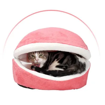 

Hamburger Shell Pet Nest Bed Removable Windproof And Warm Pet Supplies Kennel Puppy Litter Kitten Nest High Rebound Soft