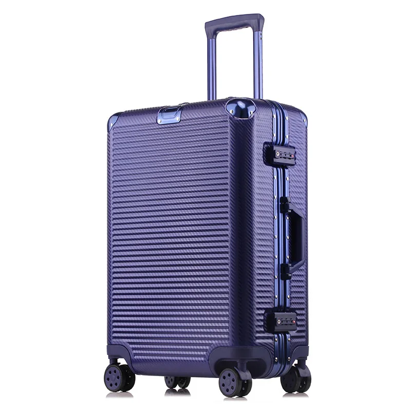 Blue 2" 24" 2" 29" алюминиевая рама для путешествий, чемодан на колесиках, Спиннер для переноски, каюты, чемодан на колесиках - Цвет: Blue