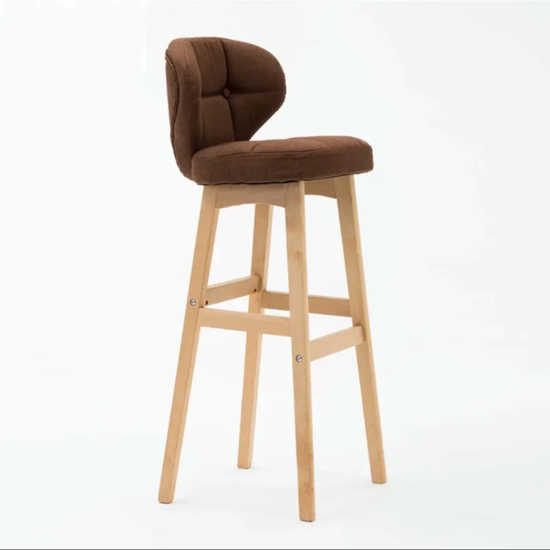 68cm Brown Скандинавский барный стул современный простой креативный барный бытовой стол спинка высокий стул барный стул - Цвет: 68cm Brown