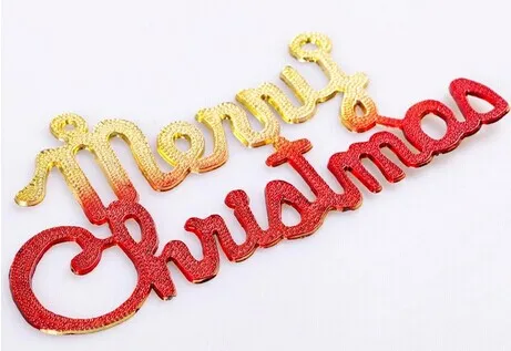 Рождественская Елка декоративная подвеска трехмерный Алфавит золотой порошок Рождество Английский алфавит Рождество Счастливый алфавит