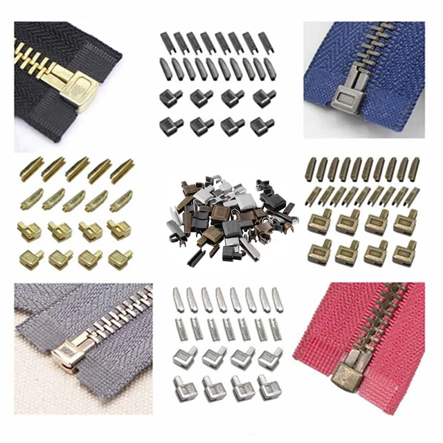 24 Set zippers zipper Metal Zipper Bottom Stop Zipper Retainer