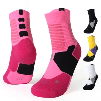 

New Sports Socks Men Professional Basketball Running Towel Bottom Anti-Slip Sport Outdoor Breathable Long Tube Cotton Hiking