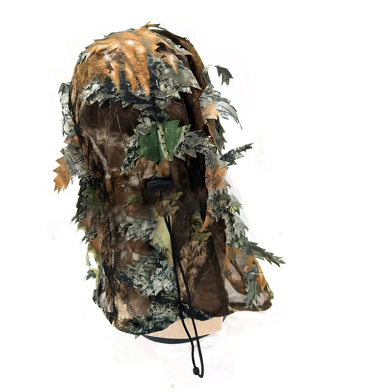 Маска для охоты на открытом воздухе 3D Камуфляжный капюшон Тактический Эластичный дышащий легкий для охотничьих аксессуаров портативная камуфляжная маска