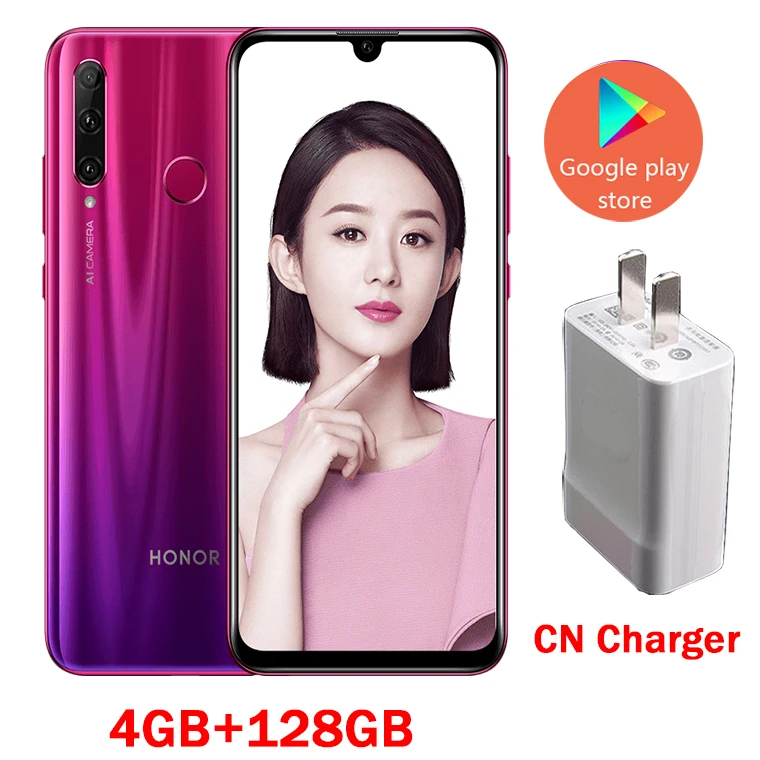 CN 4G128G Red Honor 20 lite, Смартфон Honor 20i Android 9,0, четыре ядра, 6,5 дюймов, полный экран, 1440x1440, двойная камера, 3 слота, сотовый телефон - Цвет: CN 4G128G Red
