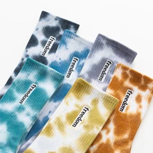 Black Letter Embroidered Designer Cotton Sport Casual Hip Hop Socks for Men