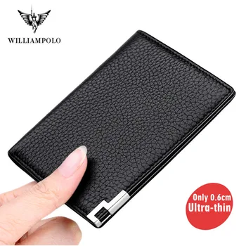 

Williampolo Men Wallet Purse Money Bag Fashion Soft Leather Male Mini Wallet Card Holder Hasp Coin Pocket Slim Purse Wallet Men