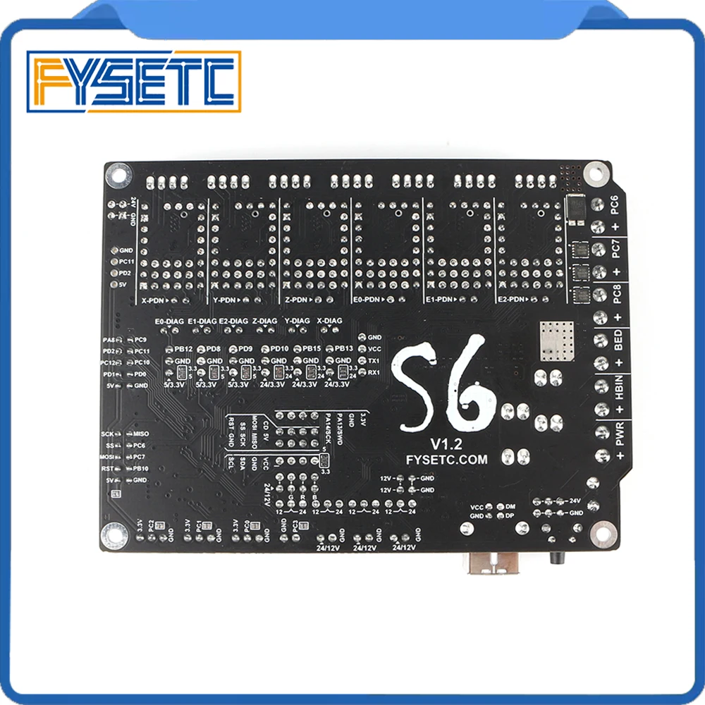 S6 V1.2 плата управления 32 бит Поддержка 6X TMC драйверы для Uart/SPI Летающий провод MX разъем VS F6 V1.3 SKR V1.3 материнская плата