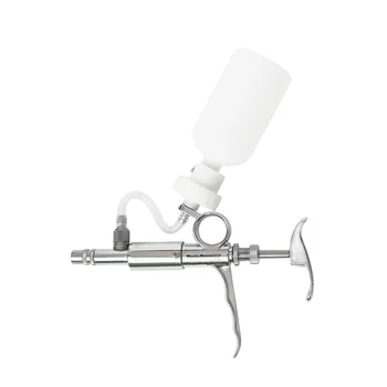 

Veterinary Continuous Syringe Chicken Pig Sheep Cow Anti-epidemic Injection Stainless Steel Adjustable Vaccine Syringe 0.5ml-5ml