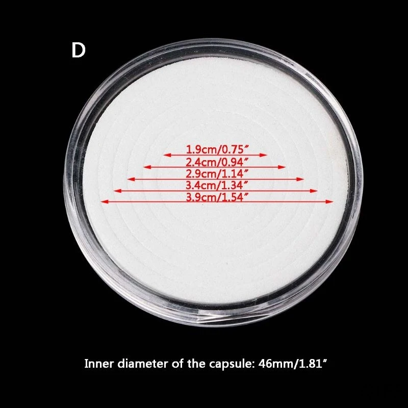 20 шт. прозрачный Круглый 46 мм прямой крой герметичные капсулы для монет держатель дисплей чехол для хранения с регулируемым EVA прокладка кольцо 16-40 мм