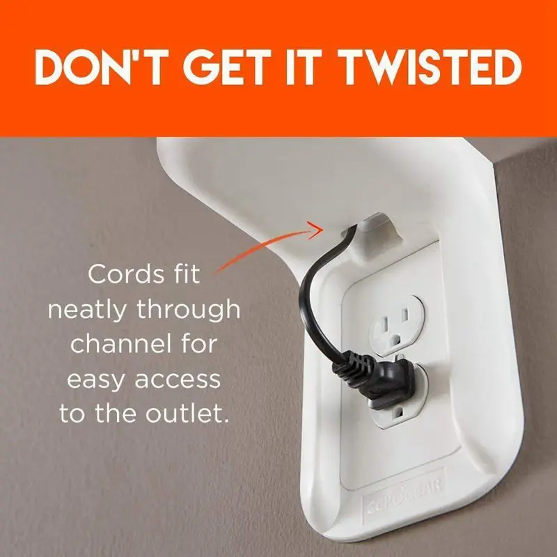 Outlet Shelf – A Space-Saving Solution For Anything Up to 10lbs – Built-In Cable Channel- Easy Install With Hardware Included