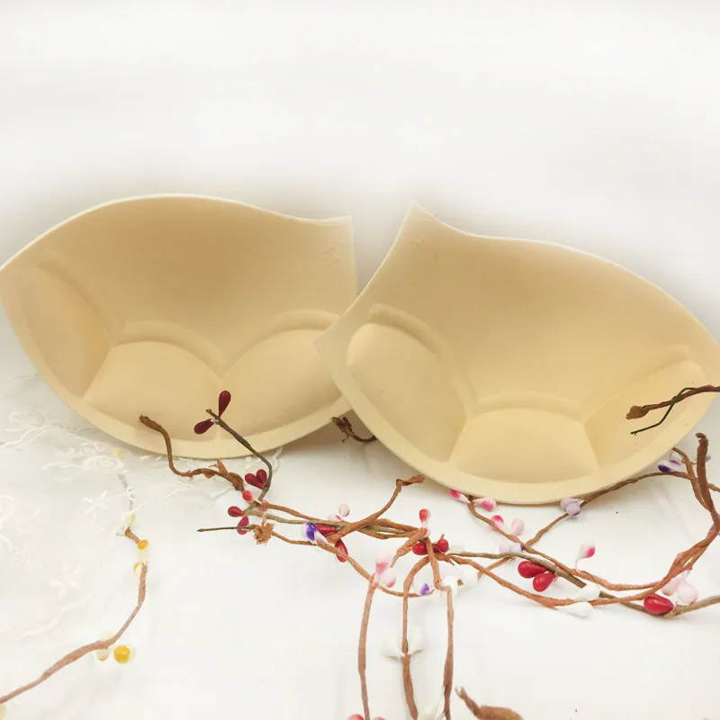 

10 pairs B208 underwear wedding dress and swimsuit sponge chest lift bra pads cups insert accessory in skin color