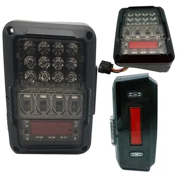 

30W Led Tail Light For Jeep Wrangler 2007-2018JK Super Bright Led Taillights 4D Clear Lens Parking Light Brake Turn Signal Lamp
