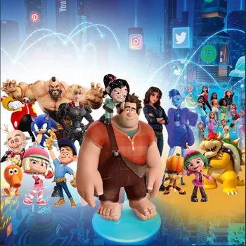 

8x8FT Wreck It Ralph Ralph Winelope City Buildings Mist Custom Photo Studio Background Backdrop Vinyl 10x10 10x12