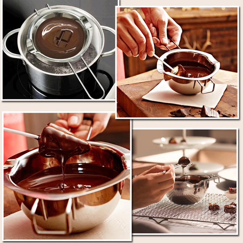 Chocolate Melting Pots Stainless Steel Double Boiler Pot Baking Tools  Utensils Heating Pan Butter Kilner Long Handle bain-marie - AliExpress