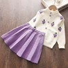Bear Leader Baby Girls Clothes Set Autumn Winter Cartoon Grape Clothing Set New Kids Knitted Sweet Outfit Children Clothes Suit ► Photo 2/6