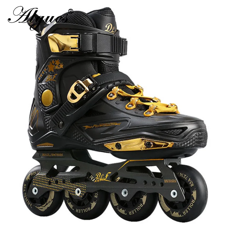 

Adult Skate Men and Women Roller Skates Single Row Flash Skates in-Line Skating Sneakers Boots Adjustable Size Inline