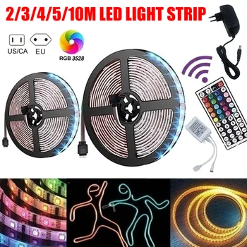 

LED Strip Lights RGB LED Light Strip 3528 RGB Tape Lights Color Changing LED Strip Lights with Remote for Home Lighting VDX99