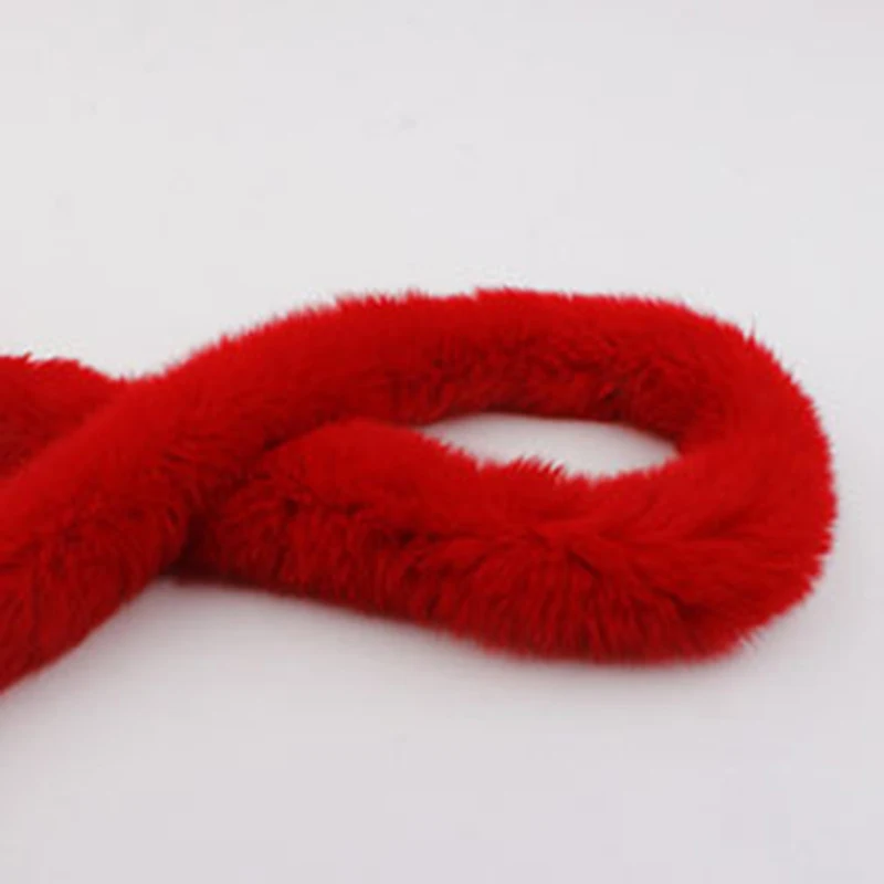 Thickened Artificial Rabbit Fur Trim Clothes Accessory Faux Fur Strips For Sweater Coat Hood Hat DIY Fluffy Garment Materials 5m fur fabric