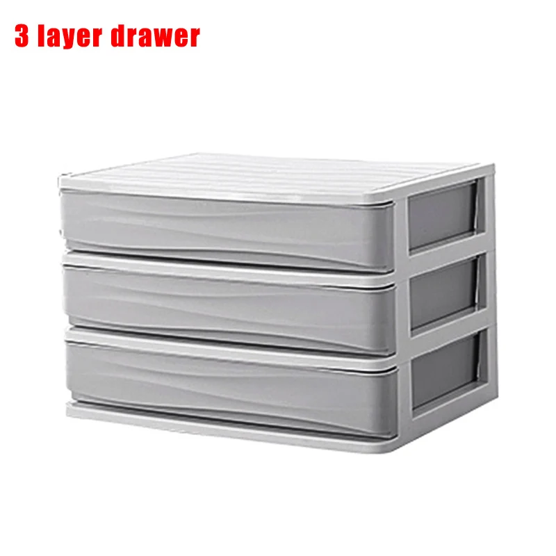 3 layer drawer Настольная коробка для хранения косметики макияж Органайзер с ящиком подставка для помады пластиковый чехол для хранения - Цвет: 3 layer drawer