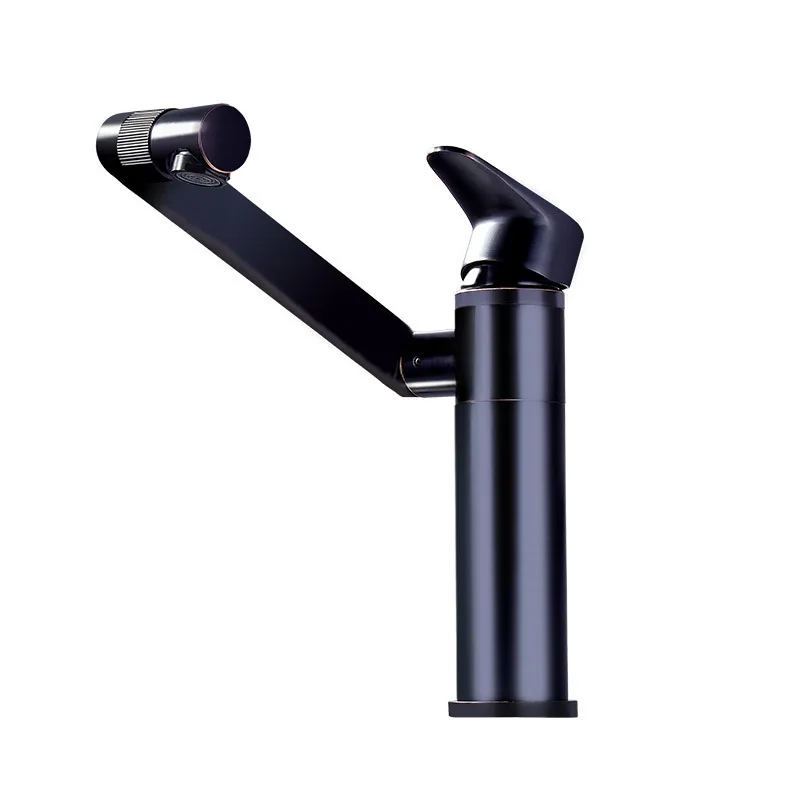 

Shower Room Basin Hot And Cold Mixing Foramina Singulare Water Tap Black Full Copper Toilet Platform Basin Rotating Bathroom