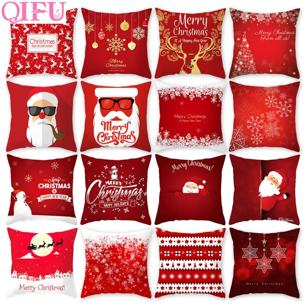 QIFU Merry Christmas Наволочка украшения Рождественские украшения для дома Navidad Natal Noel новогодние подарки