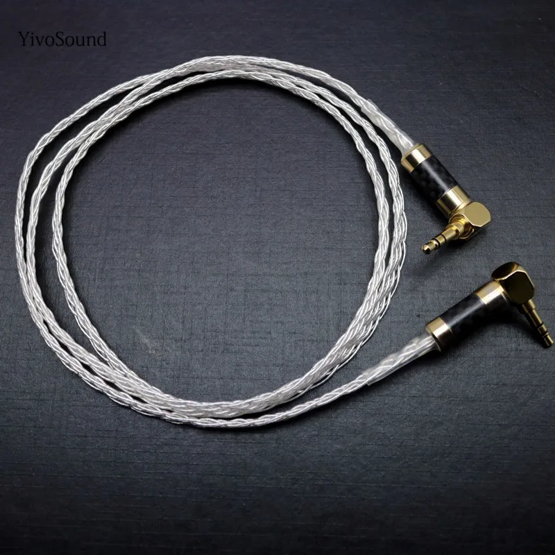 Yivosound посеребренные наушники 3 5 мм штекер-3 штекер стерео аудио hi-fi аудиокабель