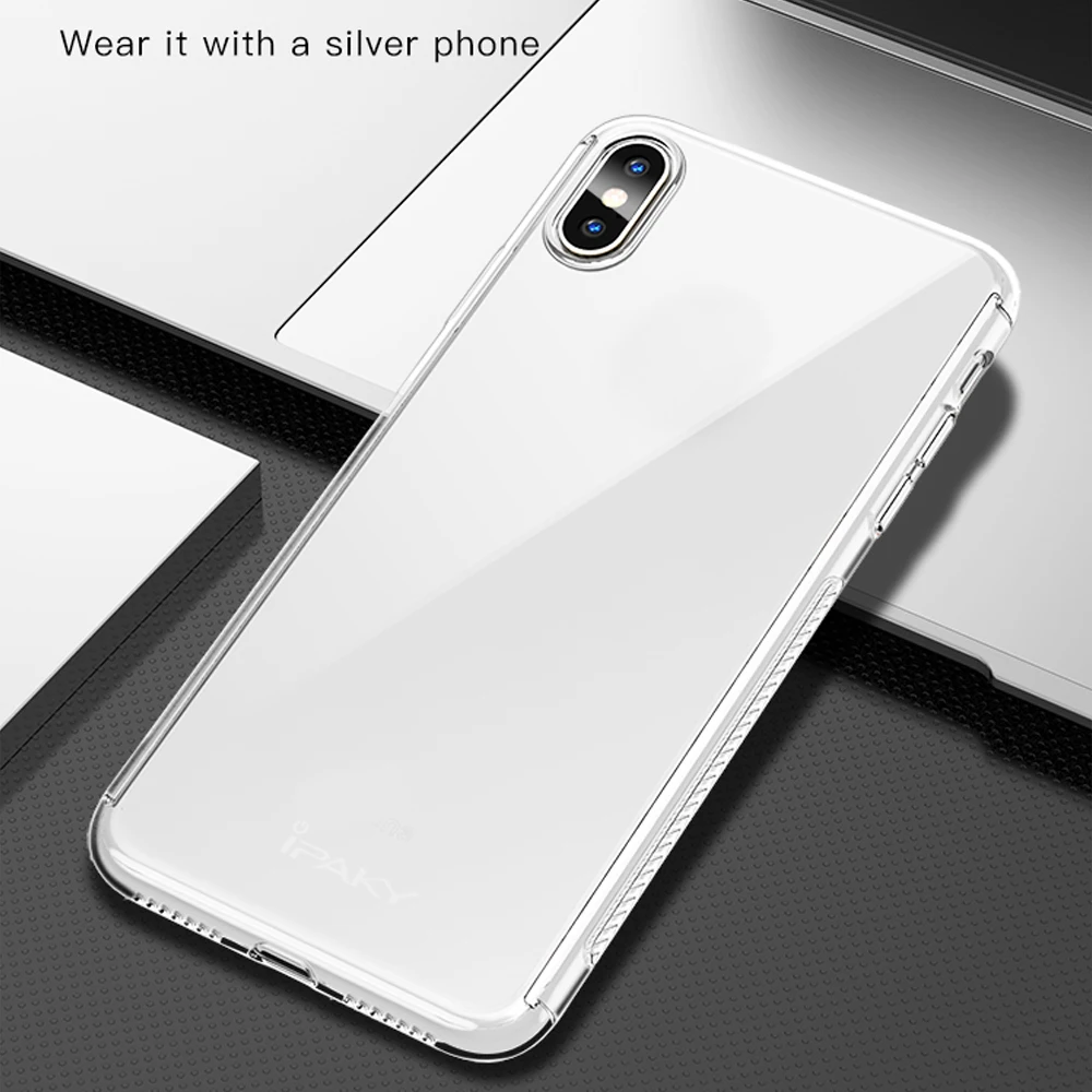 IPAKY Clear 360 градусов полная защитная Броня чехол из закаленного стекла для Iphone X XS Max XR X прозрачный чехол-накладка со стеклом