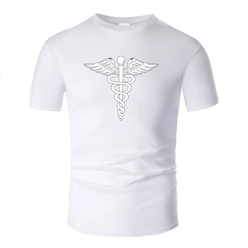 Men-White Новая модная классическая медицинская футболка, одноцветная, большой размер S~ 5xl, Мужская футболка с буквенным принтом, Harajuku, круглый вырез, Топ в стиле хип-хоп - Цвет: Men-White