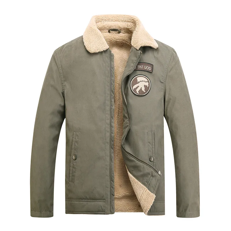 zipper 4 Зимняя куртка-бомбер для мужчин Air Force Pilot MA1 куртка Толстая Теплая мужская куртка с меховым воротником армейская куртка тактическая Мужская куртка и пальто - Цвет: zipper 4