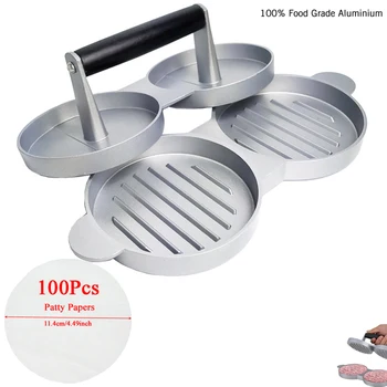 Aluminum Double Burger Press Hamburger Maker Tool 1