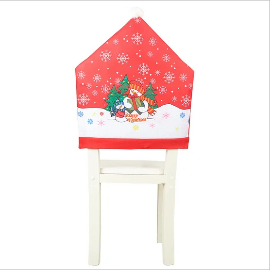 B 6PC 6 шт./компл. Kerst Chairies крышка Kerstman Keuken тафель Stoel Чехлы Рождество для отдыха и вечеринок домашний декор 60*50 см - Цвет: B 6PC