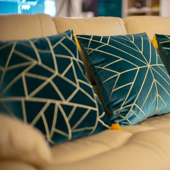 

2020 Rams Embroidered Decorative Geometric Pillow Cushion Home Decor Embroidery