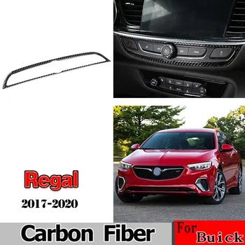 

For Buick Regal 2017-20 Real Carbon Fiber 3D Sticker Middle Console Button Frame Cover Trim Interior Car Accessories