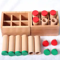 Montessori sensorial слуховой материал звуковые цилиндры коробка Детские Развивающие игрушки Новый