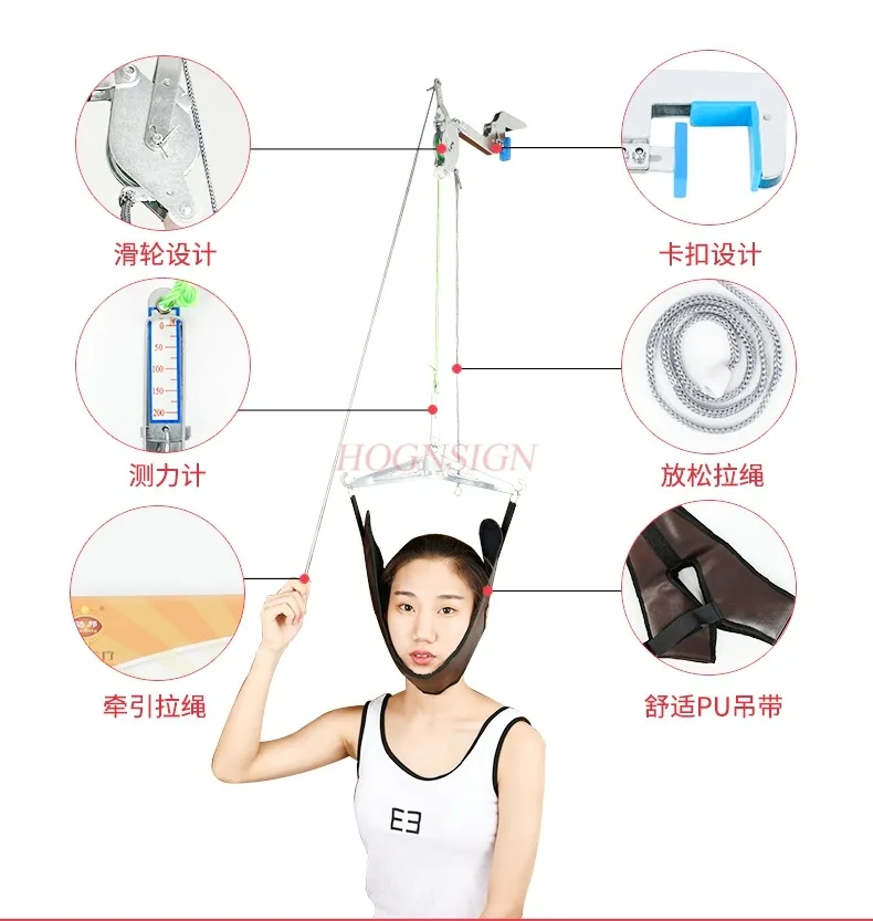 Door suspension cervical traction device sling home adult vertebral disease correction treatment stretching frame hanging neck p