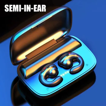 

SEMI-IN-EAR Wearing Bone Conduction Bluetooth 5.0 Earphones Wireless TWS Headsets Sports Earbuds For IPhone Phone