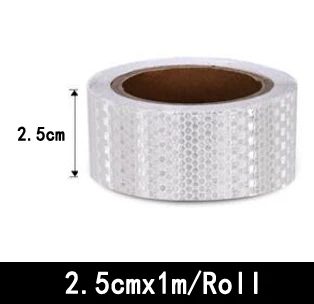 Bike Body Reflective Safety Stickers Reflective Safety Warning Conspicuity Tape Film Sticker Strip Bicycle Accessories 2.5cmx1m