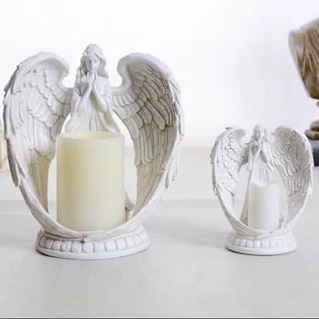 

Vintage Candlestick Angel Candle Holders Retro Home Decor Ornament Room Wedding Decoration