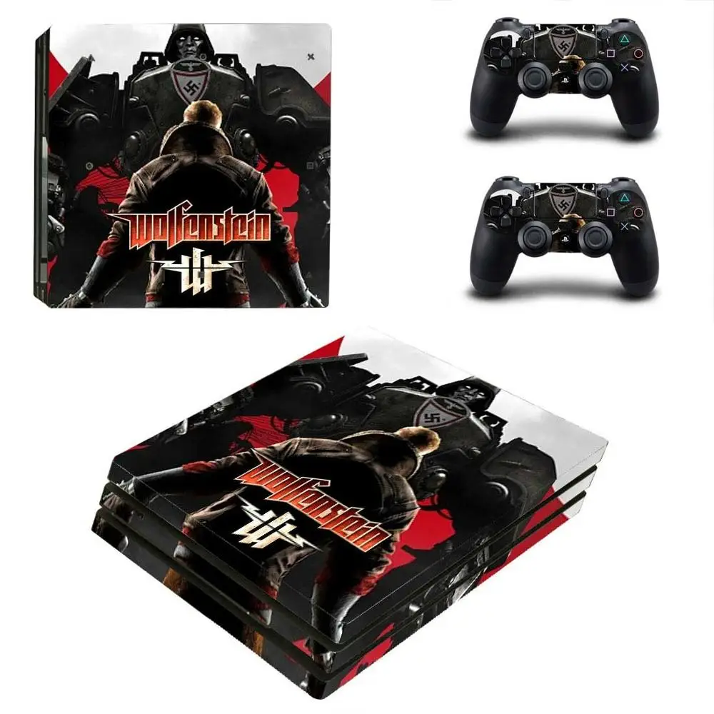 YSP4P-2542 Wolfenstein: Youngblood PS4 Pro стикер s PS 4 Play станция 4 Pro виниловые наклейки на кожу Decas Обложка Pegatinas Adesivos для playstation 4 Pro консоль и контроллер - Цвет: YSP4P-2542