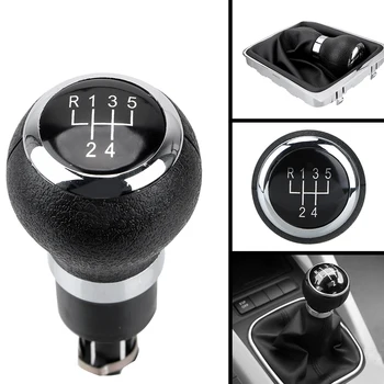 

LEEPEE 5/6 Speed M Gear Shift Knob Car Gear Knob Cap Lever Shifter Gaitor Boot Car Styling Accessories