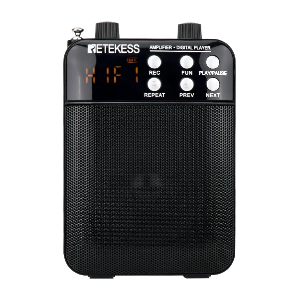 Retekess-megafone tr619, portátil, 3w, gravação fm, amplificador